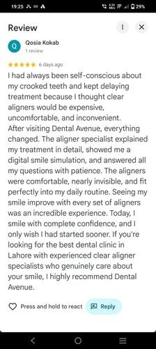 Qousia, age 26, patient of Dental Avenue Hospital